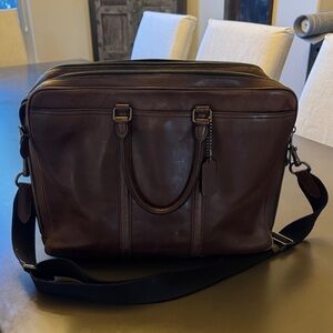 Coach Dark Brown Leather Men's Briefcase